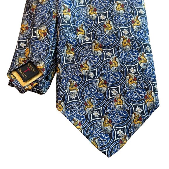 Mens Blue and Yellow Robert Talbott by Nordstrom Tie - Picture 4 of 6